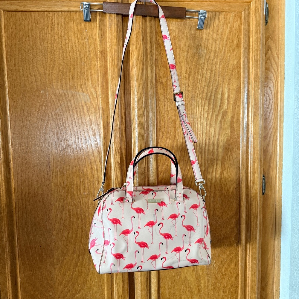 Kate Spade Felix Newberry Lane Flamingo Satchel Bag